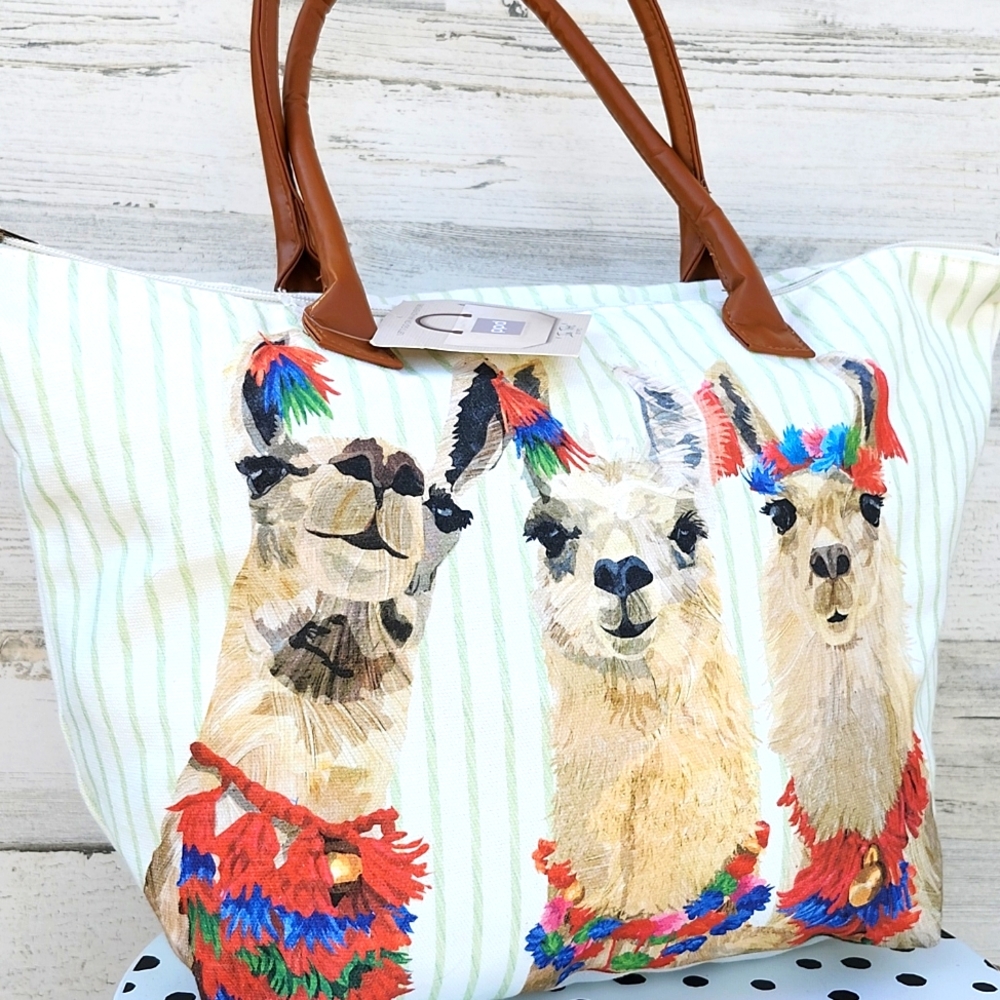 PAPERPRODUCTS DESIGN (PPD) LLAMA AMIGOS CANVAS TOTE